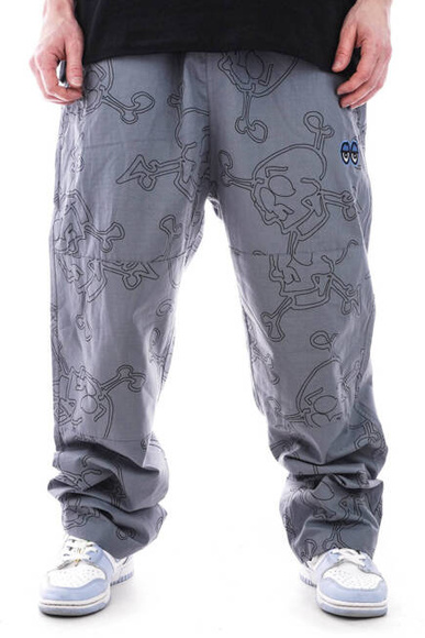 Kalhoty Krooked - Style Eyes Ripstop Double Knee grey