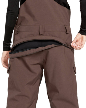 Dámské snowboardové kalhoty Volcom - Creston 3d Stretch bib overall (mahagon)