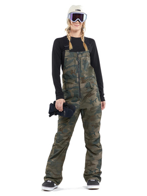 Dámské snowboardové kalhoty Volcom - Swift Bib Overall (cloudwash camo)