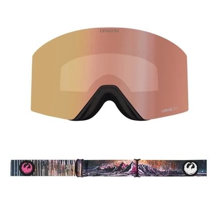 Brýle Dragon RVX MAG OTG - Bryan Iguchi Signature 2024 Lumalens Rose Gold Ionized & Lumalens Midnight Lens