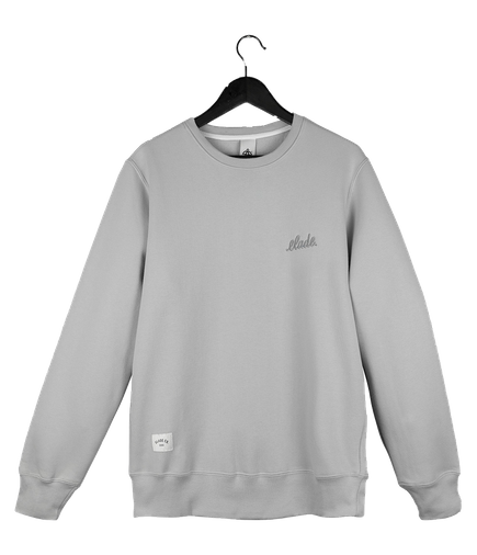 Mikina Elade - Crewneck s ručně psaným mini logem (světle šedá)
