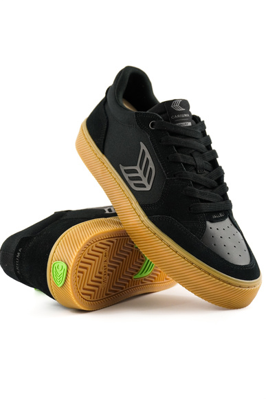 Boty Cariuma - Vallely Pro Gum Black Suede and Cordura Ash Grey Logo Sneaker