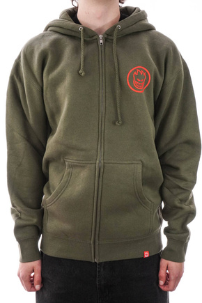 Mikina Spitfire - Zip Swirld Classic (army/red)