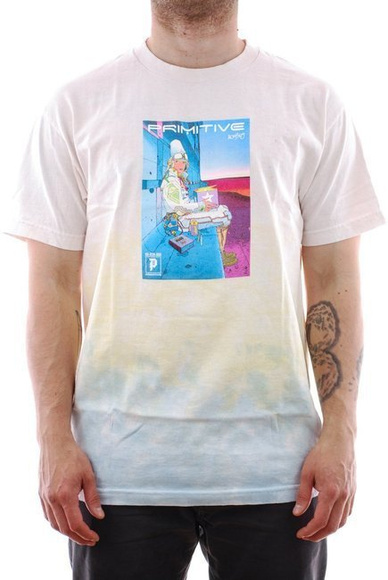 Primitivní x Moebius tričko -Starwatcher tie die rainbow