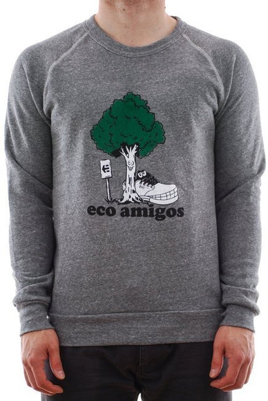 Mikina Etnies - Eco Amigos Crewneck světle šedá