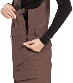 Dámské snowboardové kalhoty Volcom - Creston 3d Stretch bib overall (balsam)