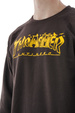 Thrasher x Antihero Crewneck Sweatshirt -Pigeon Mah (tmavá čokoláda)