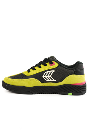 Boty Cariuma - Skategoat C25 Pro Lime Green Suede Black Mesh Ivory Logo Pink Sneaker 