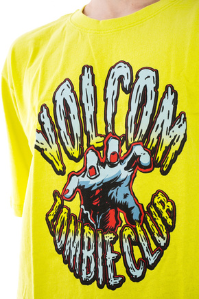 Tričko Volcom - V Zombie Hands (limetkové)