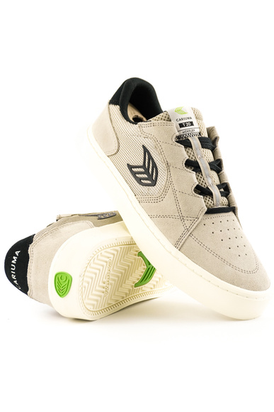 Boty Cariuma - T20 Pro Plaza Taupe Suede and Mesh Black Logo Sneaker
