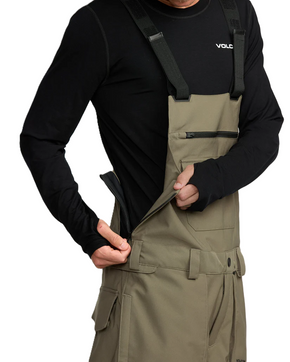 Snowboardové kalhoty Volcom - Roan BIB Overall (tmavě šedá)