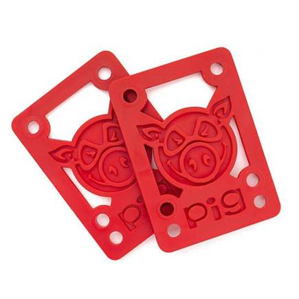 Podložky PIG - 1/8" Hard Riser (červené)