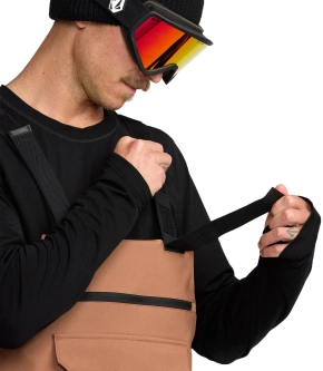 Snowboardové kalhoty Volcom - Roan BIB Overall (tmavě šedá)