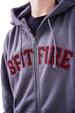 Mikina Spitfire - Zip Flames Script (černá)