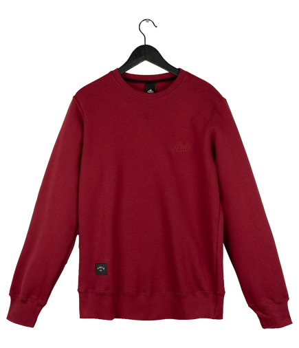 Mikina Elade - Crewneck s ručně psaným mini logem (bordó)