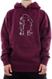 Sweatshirt Krooked - Out My Ears (bordó)