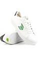 Boty Cariuma - SALVAS White Leather Green Logo and Black Sneaker 