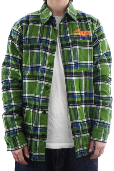 Bunda Antihero - Basic Eagle Flannel (zelená/modrá)