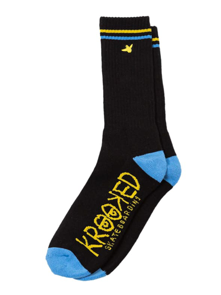 Ponožky Krooked - Bird (černé)