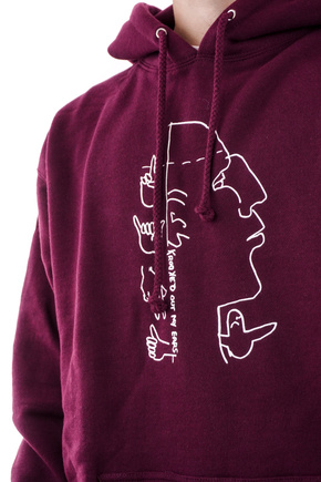 Sweatshirt Krooked - Out My Ears (bordó)