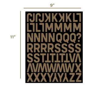 Griptape Pepper - sada griptape na zakázku s alfanumerickými znaky (černá)