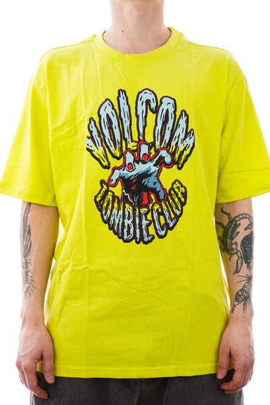 Tričko Volcom - V Zombie Hands (limetkové)