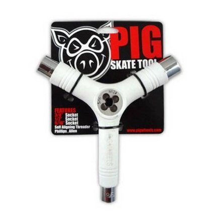 Klíč ke skateboardu Pig White