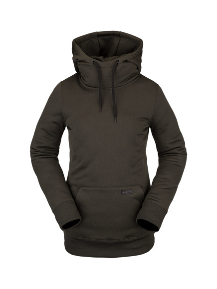 Dámská snowboardová mikina Volcom - Yerba Pullover Fleece (černozelená)