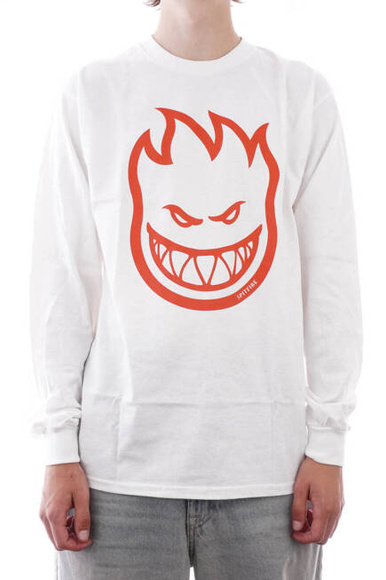 Spitfire Longsleeve - BigHead (bílá/červená)
