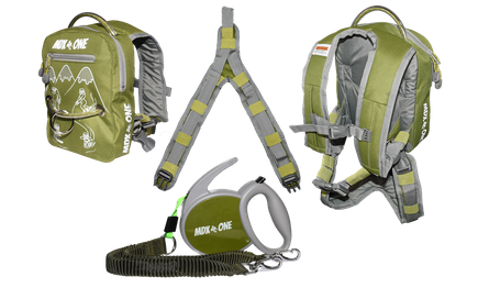 Batoh MDX ONE s postrojem - The One Snowboard Harness (olivový)