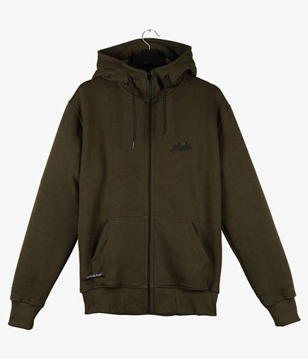 Mikina Elade - Zip Hoodie Handwritten (olivová)