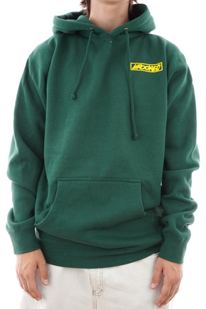 Mikina Krooked - Moonsmile raw/tmavě zelená/žlutá