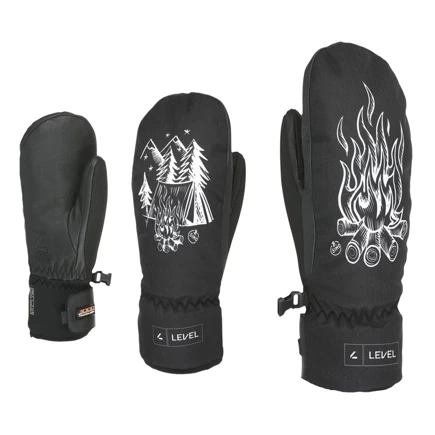 Dětské snowboardové rukavice Level -- Vertigo Teen Mitt JR.  (černobílá)