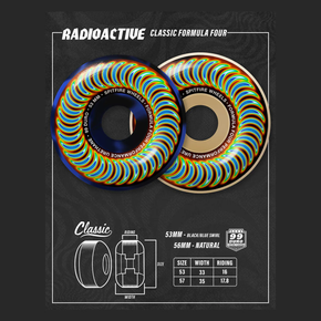Kola Spitfire - F4 99du Classic Swirl Radioactive (černá/modrá)53mm