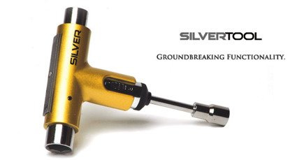 Klíč na skateboard Silver - Premium Tool - Team Gold