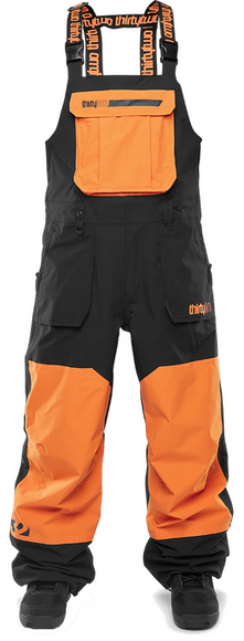 Snowboardové kalhoty ThirtyTwo - Basement Bib (black/orange)