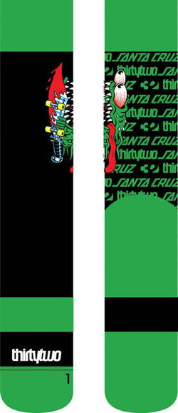 Dvaatřicet ponožek - Santa Cruze (zelené)