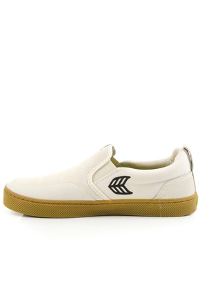 Boty Cariuma - Slip On Skate Pro Vintage White Suede and Canvas Black Logo