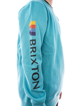 Mikina Brixton - Alton Crew (teal)