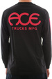 Ace - Retro dres s dlouhým rukávem černý
