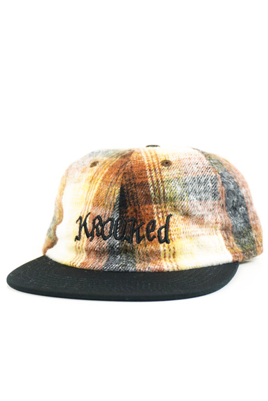 Kšiltovka Krooked - Double Ok Script Hat (Flanel/černá)
