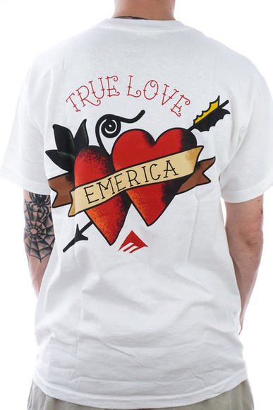 Emerica - Tričko Love Triangle (bílé)