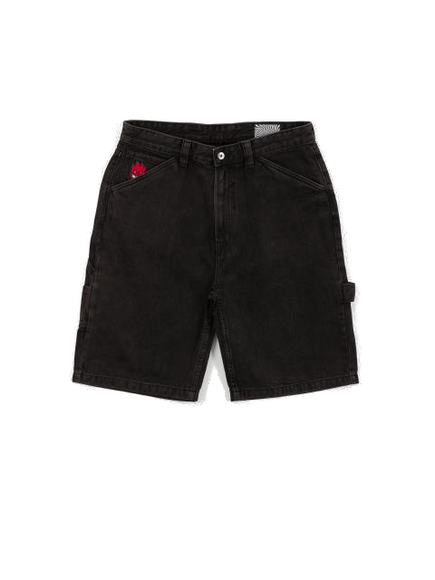 Šortky Spitfire - Big Head Fill Denim (černé)
