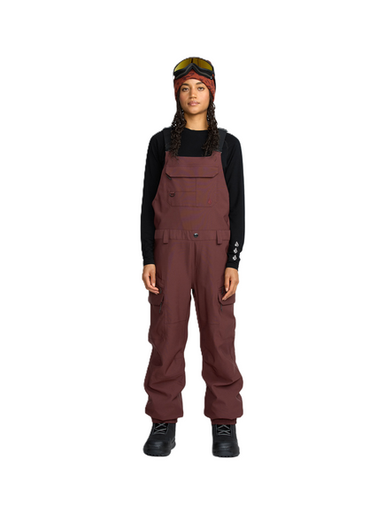 Dámské snowboardové kalhoty Volcom - Creston 3d Stretch bib overall (balsam)