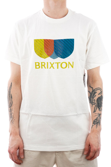 BRIXTON - Tričko Alton Stripe (bílé)