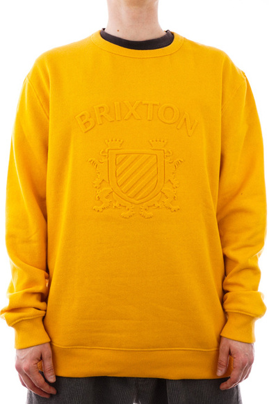 Mikina Brixton - Lion Crest Crew (zlatá záře)