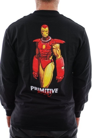 Primitive s dlouhým rukávem - Iron Man černá