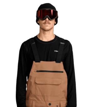 Snowboardové kalhoty Volcom - Roan BIB Overall (tmavě šedá)