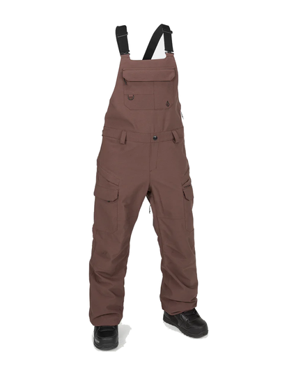 Dámské snowboardové kalhoty Volcom - Creston 3d Stretch bib overall (mahagon)