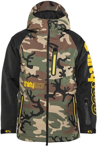 Dětská snowboardová bunda ThirtyTwo - Youth Grasser Insulated JR (black/camo)